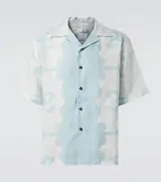 [Commas] Commas Paradise Floral linen bowling shirt UK 16 blue