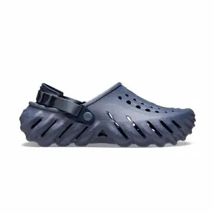 【Crocs】Echo Clog 男鞋 女鞋 深藍色 輕量 防水 波波克駱格 洞洞鞋 卡駱馳 布希鞋 涼拖鞋 2079374EA