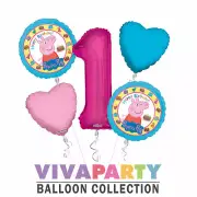 Peppa Pig Happy Birthday Balloon Bouquet, Peppa Pig Balloons, Peppa Pig (5 Ballo