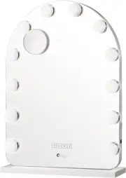 Arched Hollywood Makeup Mirror with Lights, 10X Magnifying Mirror, Bluetooth Spe