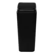 Plastic Slim Trash Can, Black Modern Wastebasket, 14 Liter Commercial Garbage Bi