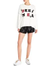 Sass & Bide Ticket To Ride Black Sequin Short Size XXS NWT