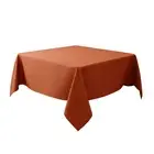 Fall Tablecloth Textured Fabric Square Tablecloths 54x54 Inch Rust Thanksgivi...