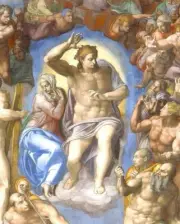 Christ as Judge Michelangelo Accent Tile Mural Kitchen Wall Backsplash Ceramic