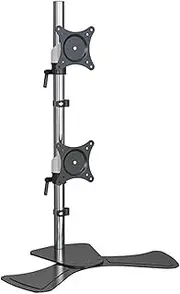 Adjustable Arm Desk Mount Dual Monitor Stand for Desk, Vertical Stack Screen Monitor Mount, Free Standing Dual Monitor Mount Fits 17-27" Screens Within 17.6 lbs Monitor Arm Desk Mount