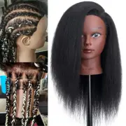 100% Real Human Hair Mannequin Head Practice Styling Training Manikin Doll+Stand