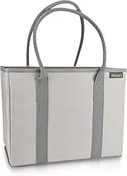 [meori] Office Tote Bag Carry Laptop Essentials Sturdy Bottom Stays Upright 3 Handy Pockets