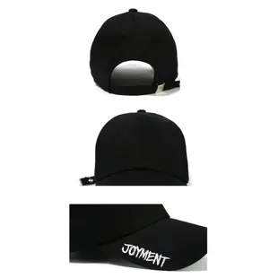 【JOYMENT】帽簷刺繡棒球帽 雙環扣帶 黑【capcrow】/帽子 棒球帽 老帽 鴨舌帽 韓國