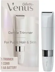 Gillette Venus Intimate Grooming Womens Electric Razor, Bikini Trimmer for Pubic Hair and Skin, Includes 1 Womens Razor, 1 Comb, 1 AA Battery