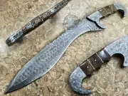 20.00" Custom Hand Made Beautiful Damascus steel Falcata Sword knife (AA-0248-31