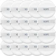 IOPE Air Cushion Makeup Puff / Sponge Puff 20-ct - White Polyurethane Foam Round Sponge - For Applying and Blending Foundation or Sunblock