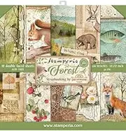 STAMPERIA International, KFT Paper PAD 12X12 10PK Forest, 30.5 x 30.5 (12" x 12"), Multicoloured