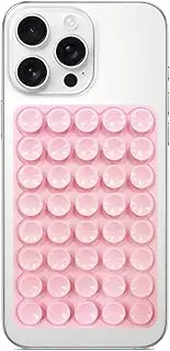 Yojaro Silicone Suction Phone Case Mount, Non Slip Suction Cup Phone Mount, Phone Accessories Holder for Selfies and Videos, Silicon Adhesive Phone Stand Sticky for Cell Phone Light Pink