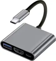 USBC to HDMI Adapter, for iPhone 15' USB C Digital AV Adapter Silver