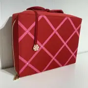 Estee Lauder Beauty Buster Cosmetic Makeup Train Case Red Bag 2021