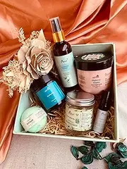 Green Spa Therapy Hamper, Mother's day, Coffee, Set of 6, Women's Day Gifting, Herby and Exotoc, Face, Bath and Body Care, Wellness Spa hamper, Paraben and Sulphate free