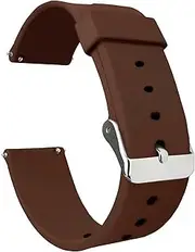 [ONE ECHELON] Quick Release Watch Band Compatible With Armani Exchange Drexler Axt2006 Silicone Replacement Smart Watch Strap with Tang Buckle (Brown)