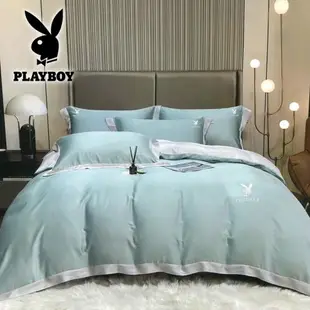 【PLAYBOY】時尚雙色 頂級奢華 60支100%天絲 四件式兩用被床包組(雙人/加大/多色任選)