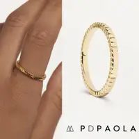 在飛比找蝦皮商城優惠-PD PAOLA 西班牙時尚潮牌 方格紋戒指 簡約金色戒指 