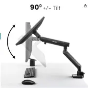 Single Monitor Desk Mount for 17 to 32 Inch Screens, Vesa Compatible, Adjustable