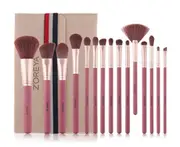 15PCS Cosmetic Brush Sets Brush Complete Set Beginner Cosmetic Tools - BEIGE