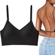 [Runmeihe] Y Back Sports Bra for Women UK, Padded Women's Racerback Bra, Cross Back Bra for Gym Yoga Workout