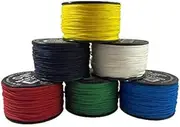 6 Pieces Assorted Atwood Rope MFG Micro Utility Cord 1.18mm X 125ft Reusable Spool | Tactical Nylon/Polyester Fishing Gear, Jewelry Making, Camping Accessories (Primary)