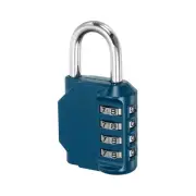 3" Long 4 Digit Combination Padlock, Zinc Alloy Resettable Lock, Dark Green