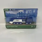Brio 33642 Special Edition Train Blue & Chrome Steam Engine Wooden Railway New
