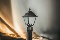 在飛比找Yahoo!奇摩拍賣優惠-柒號倉庫 免運費 亞曼達公園燈 單燈設計 插鐵管 台灣出貨 