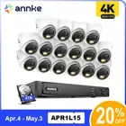 ANNKE 4K PoE 16CH NVR Security Camera System Two Way Audio Color Night Vision