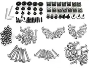 Connector Motorcycle Fairing Bolts for VFR800 VFR 800 800F 2002-2012 Body Fairing Bolt Screw Fastener Fixation Kit(Silver)