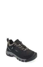 KEEN Kids' Targhee IV Waterproof Hiking Shoe in Black/Steel Grey at Nordstrom, Size 1 M