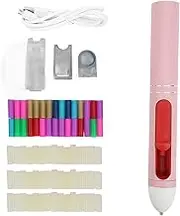 Mini Glue Gun Hot Melt Colorful Pen Shaped Cordless 2200mAh USB Rechargeable Long Lasting for Crafting and DIY Projects
