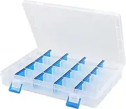 Uxwuy Snackle Box Charcuterie Container Tackle Box Organizer Plastic Clear Tackle Box for Snacks Beads Organizer Art Craft Storage Compartment Box