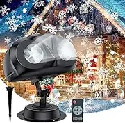 Snowflake Projector Christmas Light With Remote Control - Outdoor Waterproof LED Projection Lamp