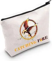 LEVLO Hunger Movie Cosmetic Makeup Bag Hunger Movie Inspired Gift Fire Makeup Zipper Pouch Bag For Women Girls