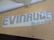 EVINRUDE DEFENDER GRAY DECAL 21" X 3 1/2" MARINE BOAT
