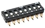 4x C & K DIP SWITCHES 5Pcs 100mA 2-Way DPDT Extended Slide Actuator,Through Hole