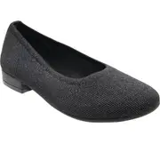 David Tate Runway Ballet Flat in Black Metallic at Nordstrom, Size 9