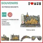 2x Australian Souvenirs Fridge Magnets Sydney Melbourne Thermometer Aussie Gift