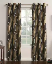 No. 918 Intersect Casual Grommet Curtain Panels, 2 Panels, 48" x 63" New