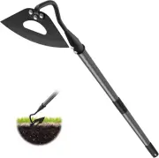 Hardened Hollow Hoe with Long Handle,Heavy Duty Garden Hoes for Weeding Loosenin