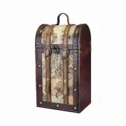 2 Bottle Old World Wooden Wine Box By Twine