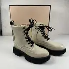 BCBGENERATION Ander Women's Lace-up Combat Boots In Bianca Size 6.5 M NIB S0405