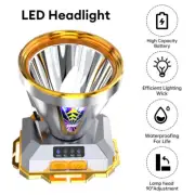 LED Headlamp USB Rechargeable Headlight Head Lamp Torch Flashlight 1800mAh
