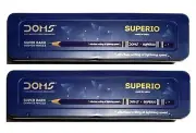 2 Box X Doms SUPERIO super dark Graphite 10 pencils, sharpener eraser in Tin Box