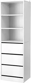 Artiss 3 Chest of Drawers Dresser Tallboy Storage Cabinet 3 Shelves White