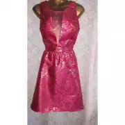 NWT Sz 9/10 Magenta Hailey Logan by Adrianna Papell Mini Dress