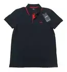 Boss Hugo Boss Men's Navy Firenze 33 Tipped Short Sleeve Polo Shirt